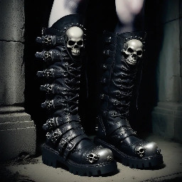 new rock reactor boots with skull details