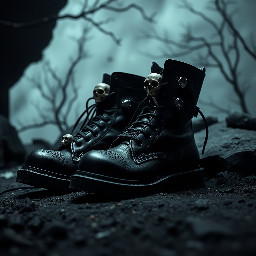 new rock reactor boots with skull details