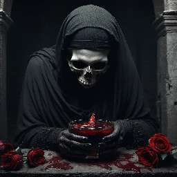 When the cold dread hand of death lies heavy on your heart, when all hope of love is lost and your world torn apart, jagermeister, jagermeister, the sweetest blood from the venis of pan, bachus, dyonisis, lift me up to the lips of isis!