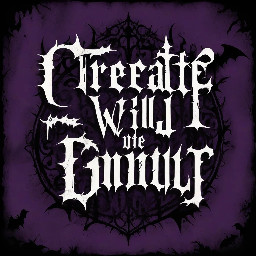 Create a dark gothic poster in the same style as the reference image, with a black-and-deep-purple smoky horror background and sharp jagged blackletter typography. The central title must read This World Will End In Fire & Blood exactly, with no quotation marks. Make the text bone-white, distressed, and Dracula-themed, with tall spiky letterforms and a sinister Victorian vampire feel. Keep the composition bold and high-contrast, with subtle bat silhouettes and an eerie, theatrical atmosphere.